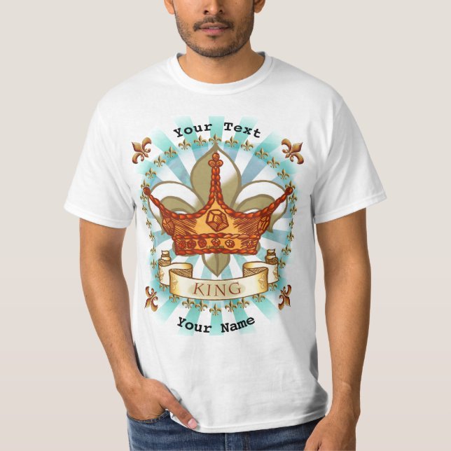 Camiseta personalizada Fleur De Lis King Pai (Frente)