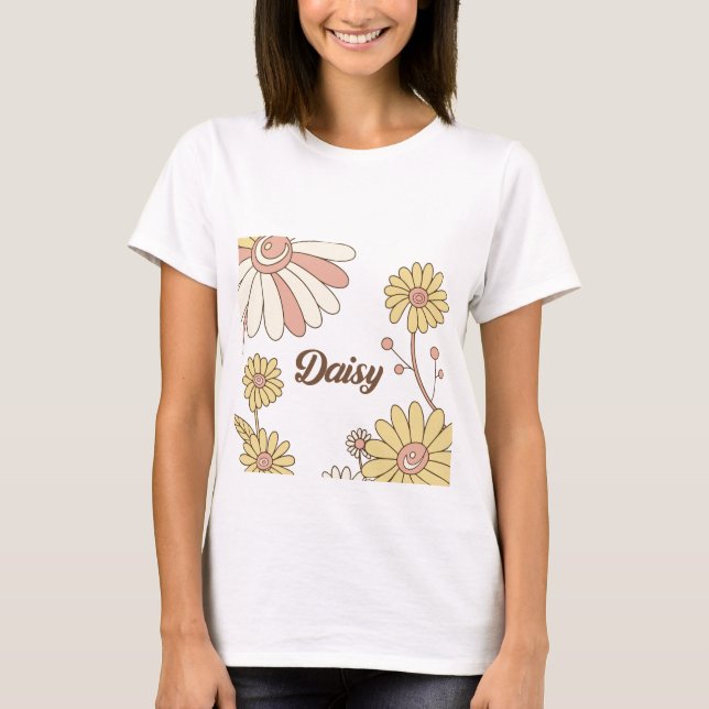 Camiseta Personalizada Flor de Margarida Groovy do (Frente)