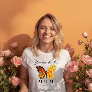 Camiseta Personalizada Floral Butterfly Dia das Mã