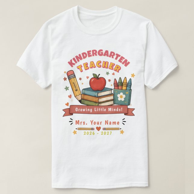 Camiseta Personalizada Fofa Retro Presente para Pr (Frente do Design)