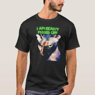 camiseta personalizada: gato esfinge preto