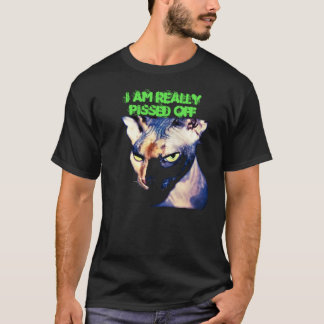 camiseta personalizada: gato esfinge preto