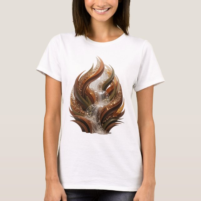 Camiseta Personalizada ÍCONE PRATA ARTE ABSTRATA (Frente)