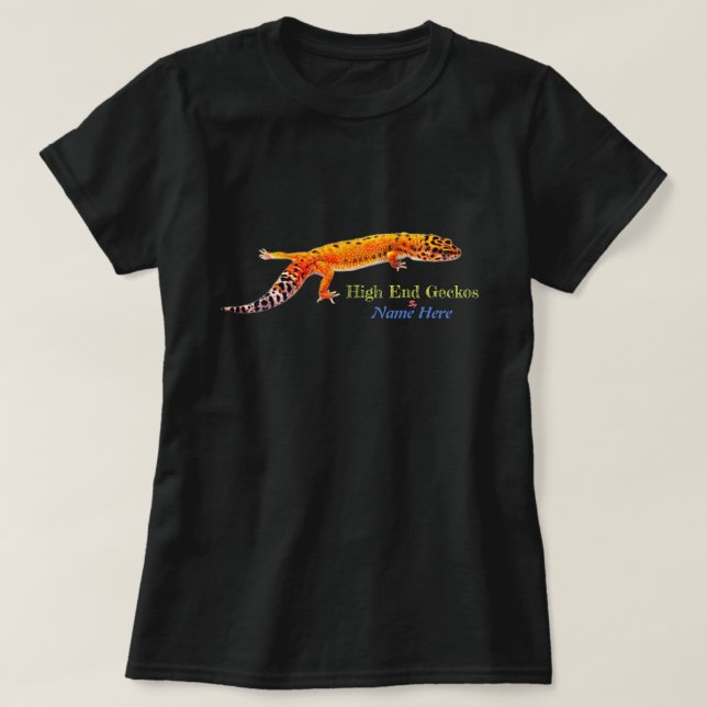 Camiseta Personalizada Leopard Gecko Lizard (Frente do Design)
