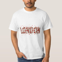 Camiseta Personalizada Londres Floral Vermelha Ele