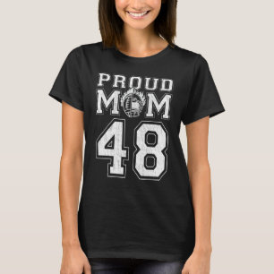 Camiseta Personalizada Mãe De Futebol Orgulhosa Número 48 P