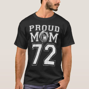 Camiseta Personalizada Mãe De Futebol Orgulhosa Número 72 P