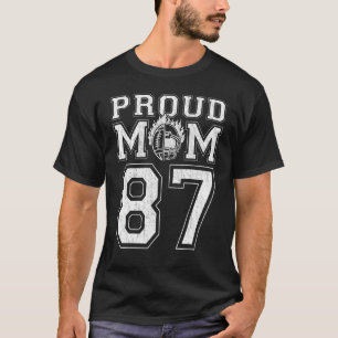 Camiseta Personalizada Mãe De Futebol Orgulhosa Número 87 P