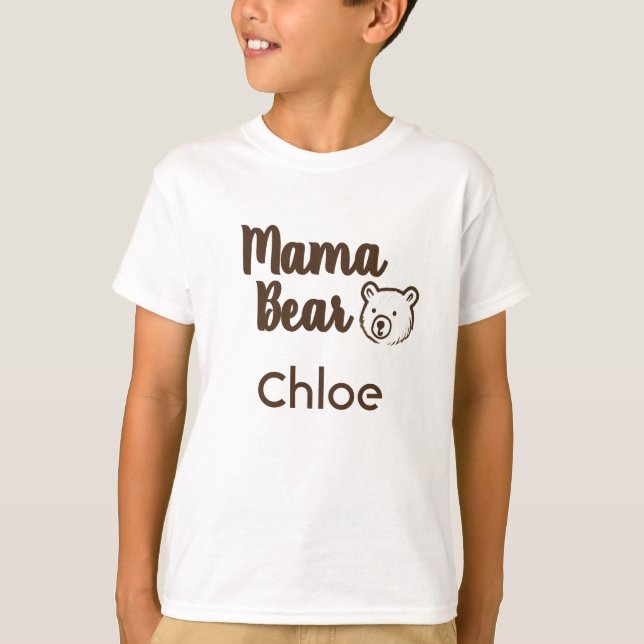 Camiseta Personalizada Mamãe Urso (Frente)