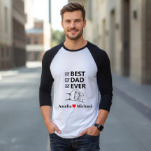 Camiseta Personalizada Manga 3/4 Melhor Pai de Tod