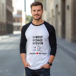 Camiseta Personalizada Manga 3/4 Melhor Pai de Tod