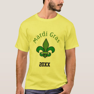 Camiseta Personalizada Mardi Gras Fleur de Lis