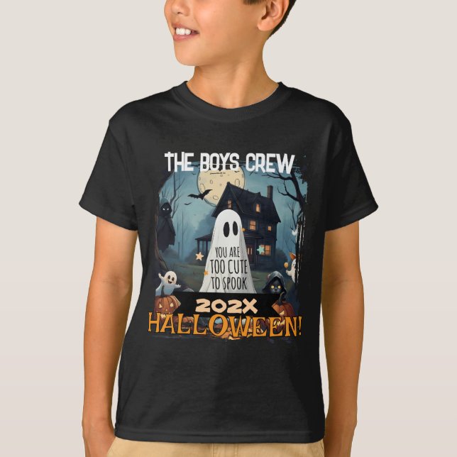 Camiseta Personalizada Meninos Halloween Ghost Cre (Frente)