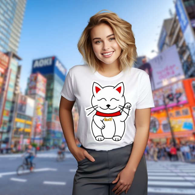 Camiseta Personalizada Mínima Moderna de Gato Sort (Criador carregado)