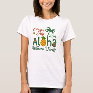 Camiseta Personalizada Natal Em Julho Aloha