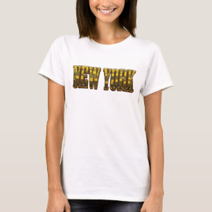 Camiseta Personalizada NEW YORK Laranja Vibrante