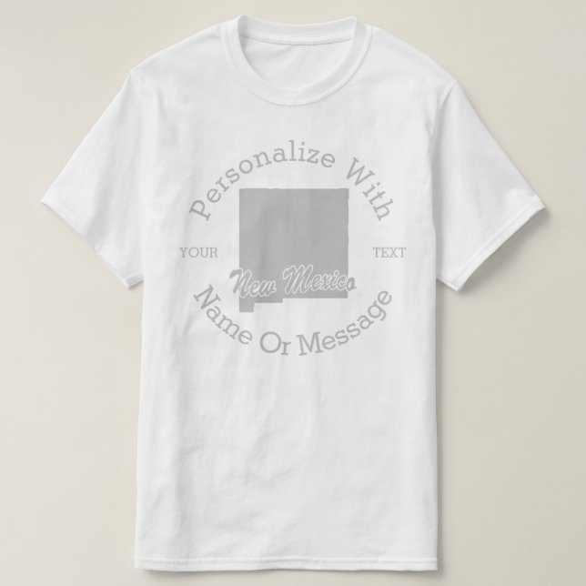 Camiseta PERSONALIZADA No Novo México (Frente do Design)