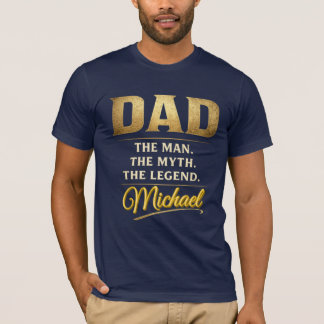 Camiseta Personalizada Nome do Papai O Homem Mito