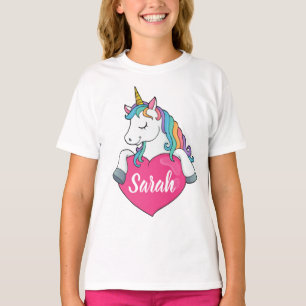 Camiseta Personalizada Nome Unicórnio Fofo