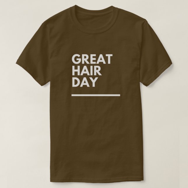 Camiseta Personalizada "Ótimo Dia de Cabelo" Diver (Frente do Design)