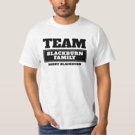 Camiseta personalizada ou de grupo preto em equipe