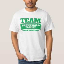 Camiseta personalizada ou de grupo verde-equipe