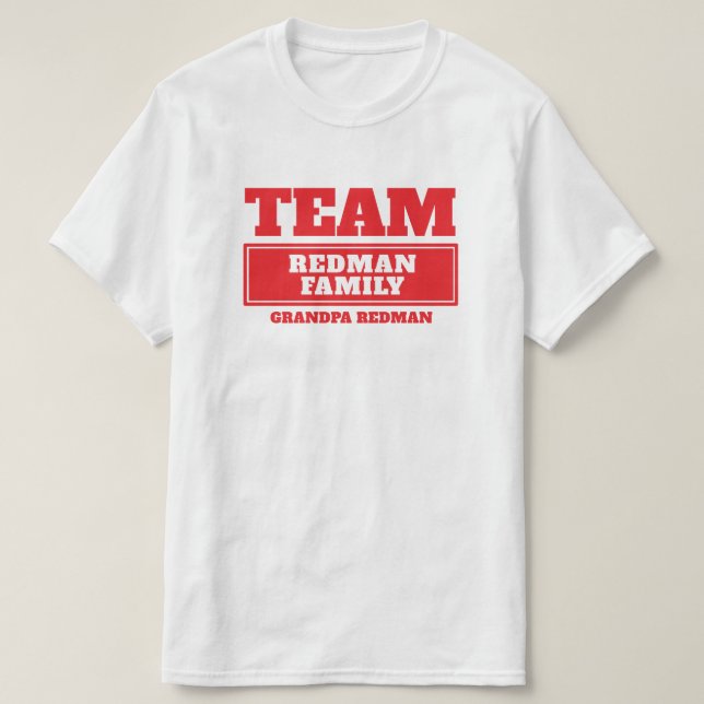 Camiseta personalizada ou de grupo vermelha (Frente do Design)