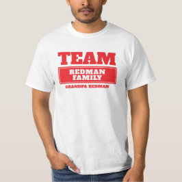 Camiseta personalizada ou de grupo vermelha