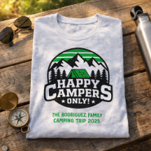 Camiseta Personalizada para Acampamentos Felizes