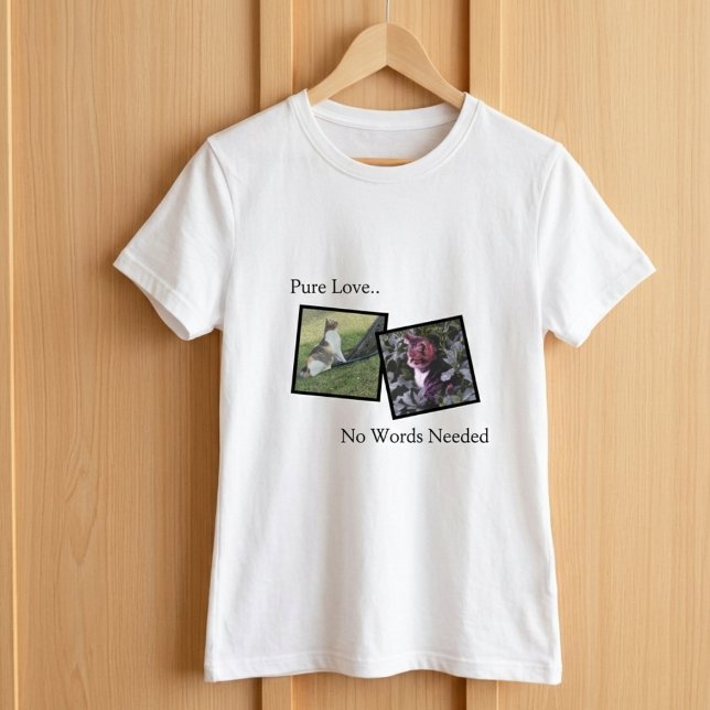 Camiseta Personalizada para Amantes de Animais (Fully customizable t-shirt with photos for pet lover)