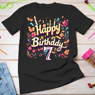 Camiseta Personalizada para Menina de 7 Anos de Id