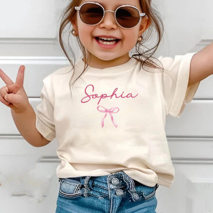 Camiseta Personalizada para Menina Pequena: Laço P