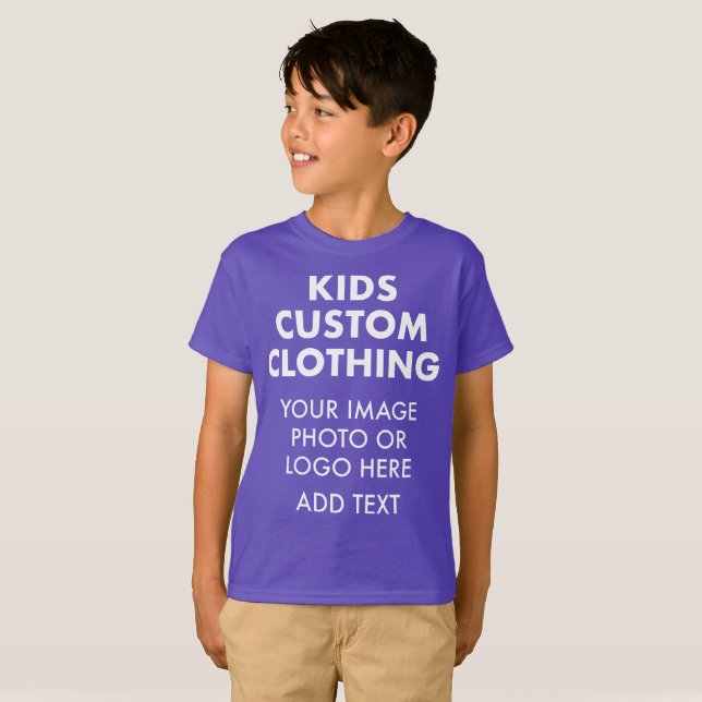Camiseta personalizada para menino - ROXO (Frente Completa)