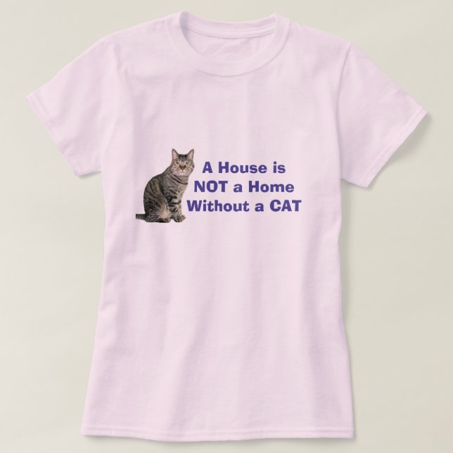Camiseta Personalizada Pink Cat Home (Frente do Design)