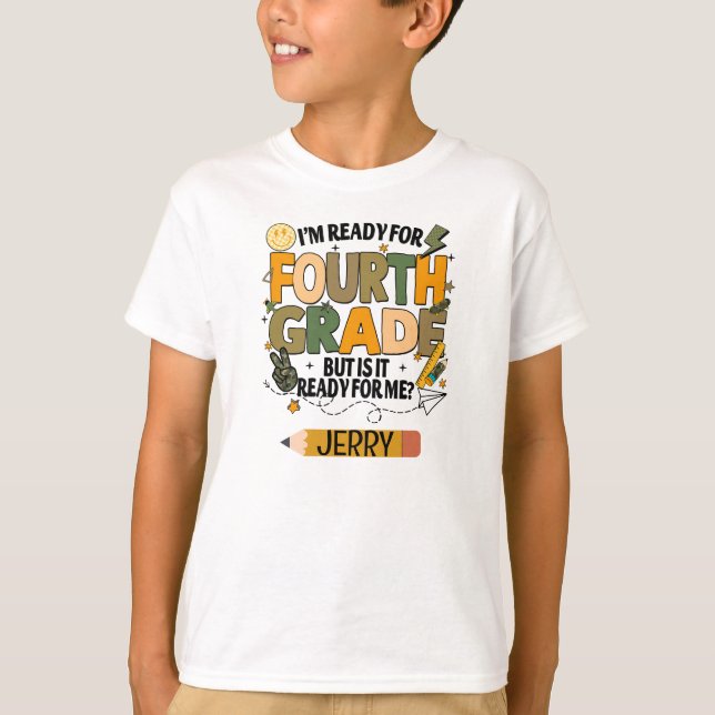 Camiseta Personalizada Pronta Para a 4ª Série (Frente)