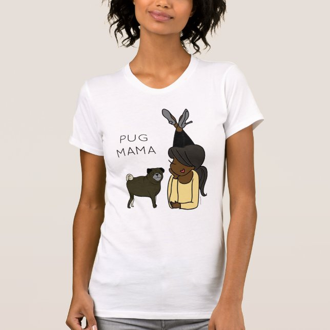Camiseta personalizada Pug Mama (Frente)