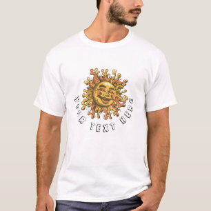Camiseta Personalizada Retro Groovy Melting Sun