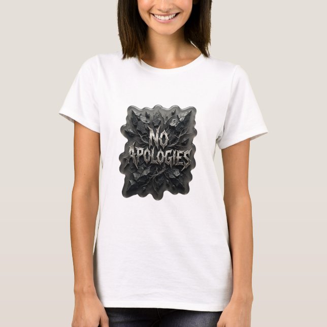 Camiseta Personalizada Sharp Silver NO APOLOGIAS (Frente)