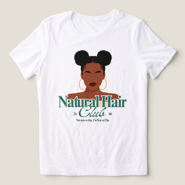Camiseta Personalizada "Space Buns" Cabelo Preto (Design frontal)
