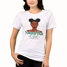 Camiseta Personalizada "Space Buns" Cabelo Preto