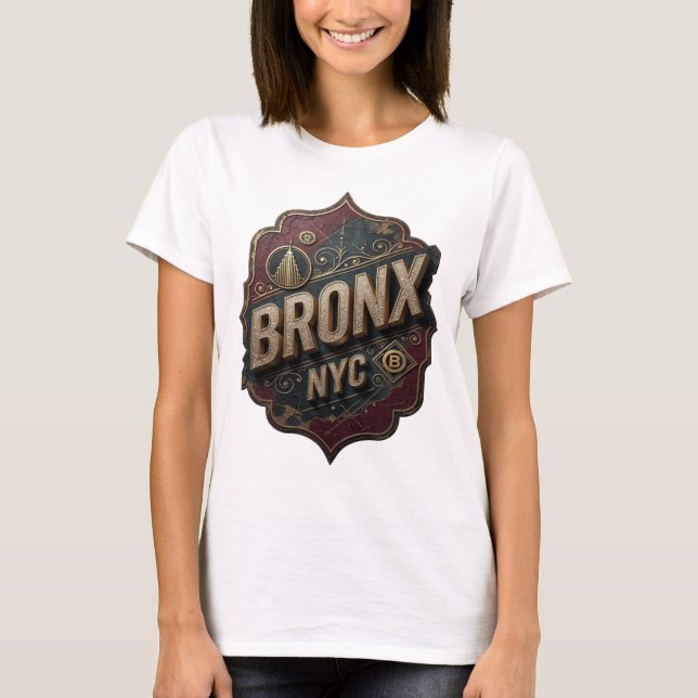 Camiseta Personalizada Statement Gold BRONX NYC (Frente)