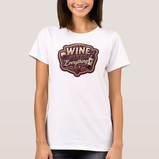 Camiseta Personalizada Stylish Gold VINHO RESOLVE  (Frente)