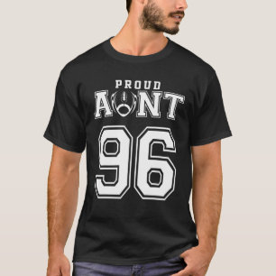 Camiseta Personalizada Tia De Futebol Orgulhosa Nº 96 Perso