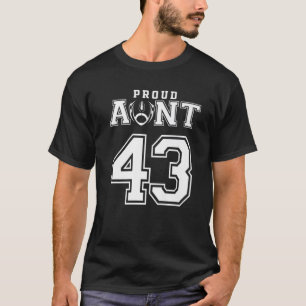 Camiseta Personalizada Tia De Futebol Orgulhosa Número 43 P