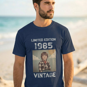 Camiseta Personalizada Unisex Vintage com Foto e A