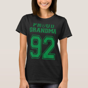 Camiseta Personalizada Vovó de Futebol Orgulhosa Número 92