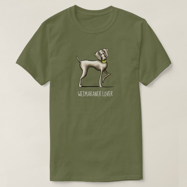 Camiseta Personalizada Weimaraner Lover (Frente do Design)