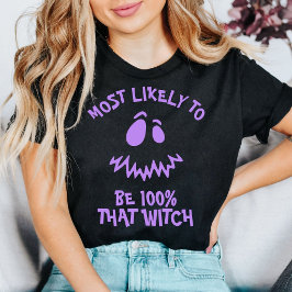 Camiseta Personalizado 100% Aquela Bruxa Halloween