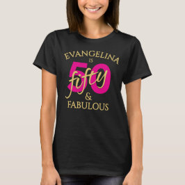 Camiseta Personalizado 50 e Fabuloso Quinquagésimo Aniversá