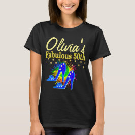 CAMISETA PERSONALIZADO 50.O ANIVERSÁRIO T SHIRT FABULOUS